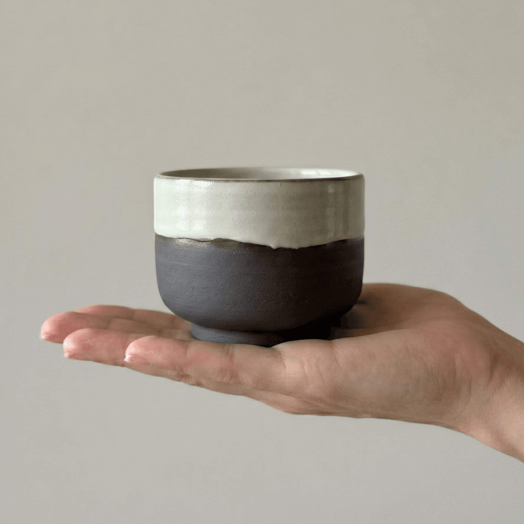 Black & White Stoneware Cup — thumbnail 2