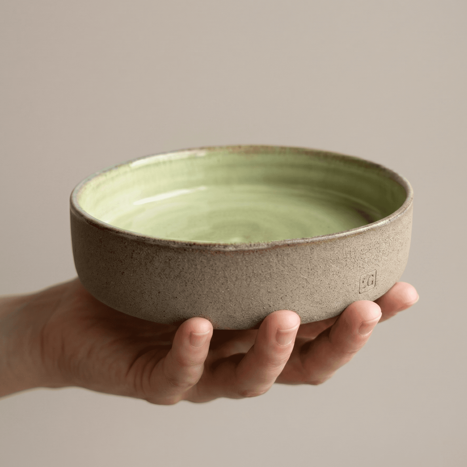 Green Glazed Stoneware Meze & Snack Plate — thumbnail 2