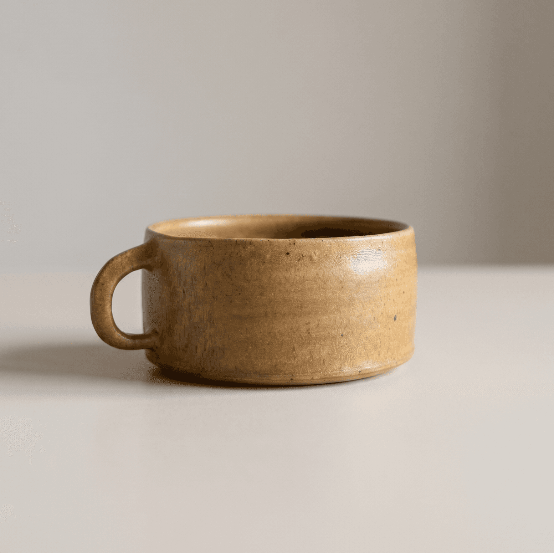 Handmade Brown Stoneware Mug — thumbnail 1