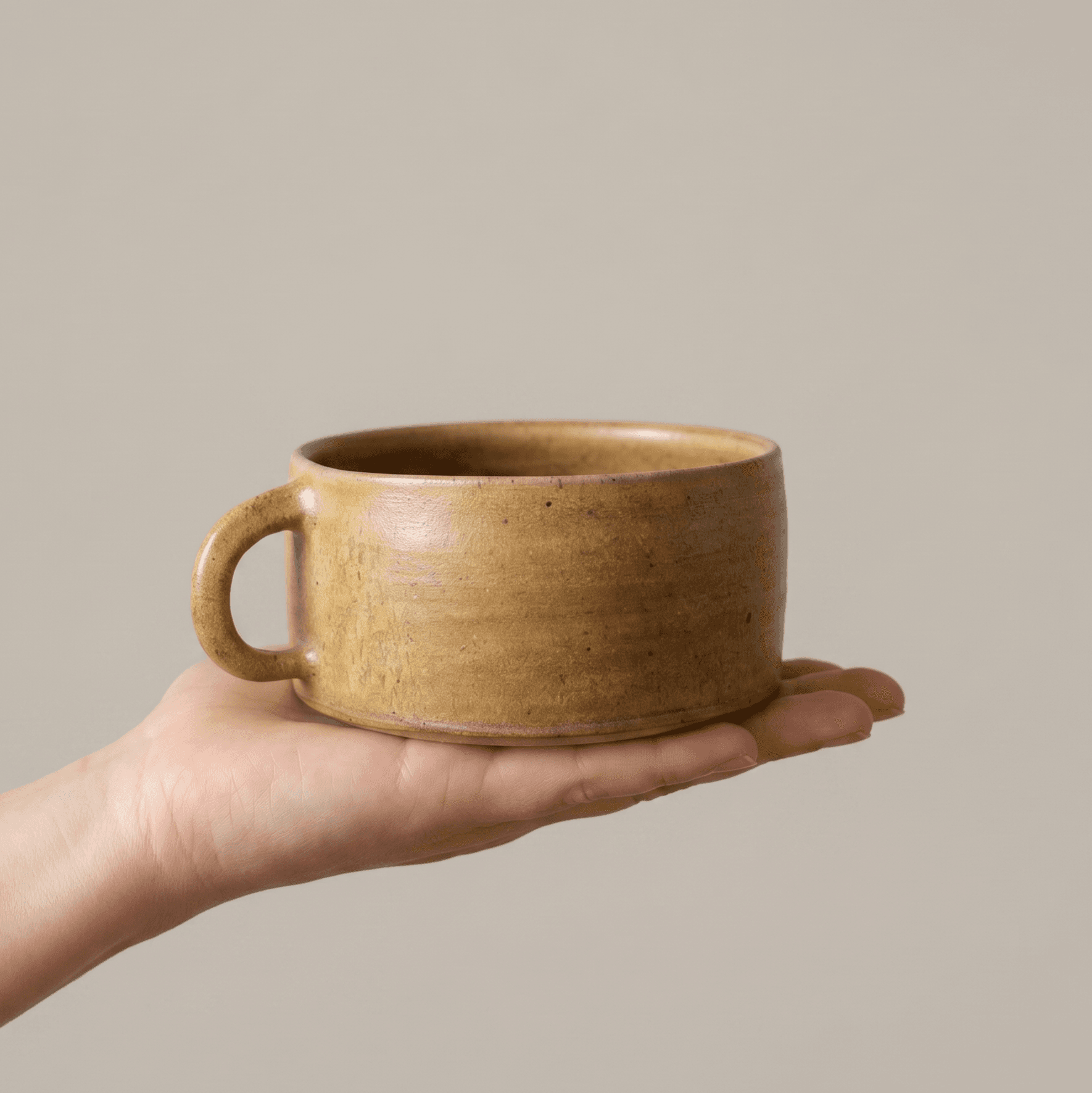 Handmade Brown Stoneware Mug — thumbnail 2