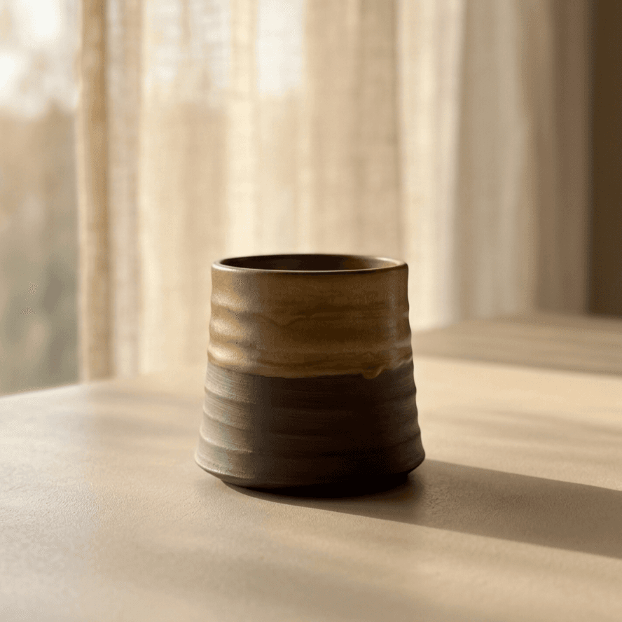 Bronze Glaze Stoneware Cup — thumbnail 2