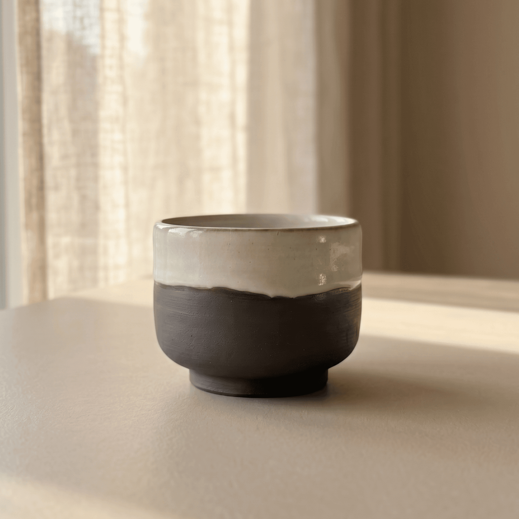 Black & White Stoneware Cup — thumbnail 3