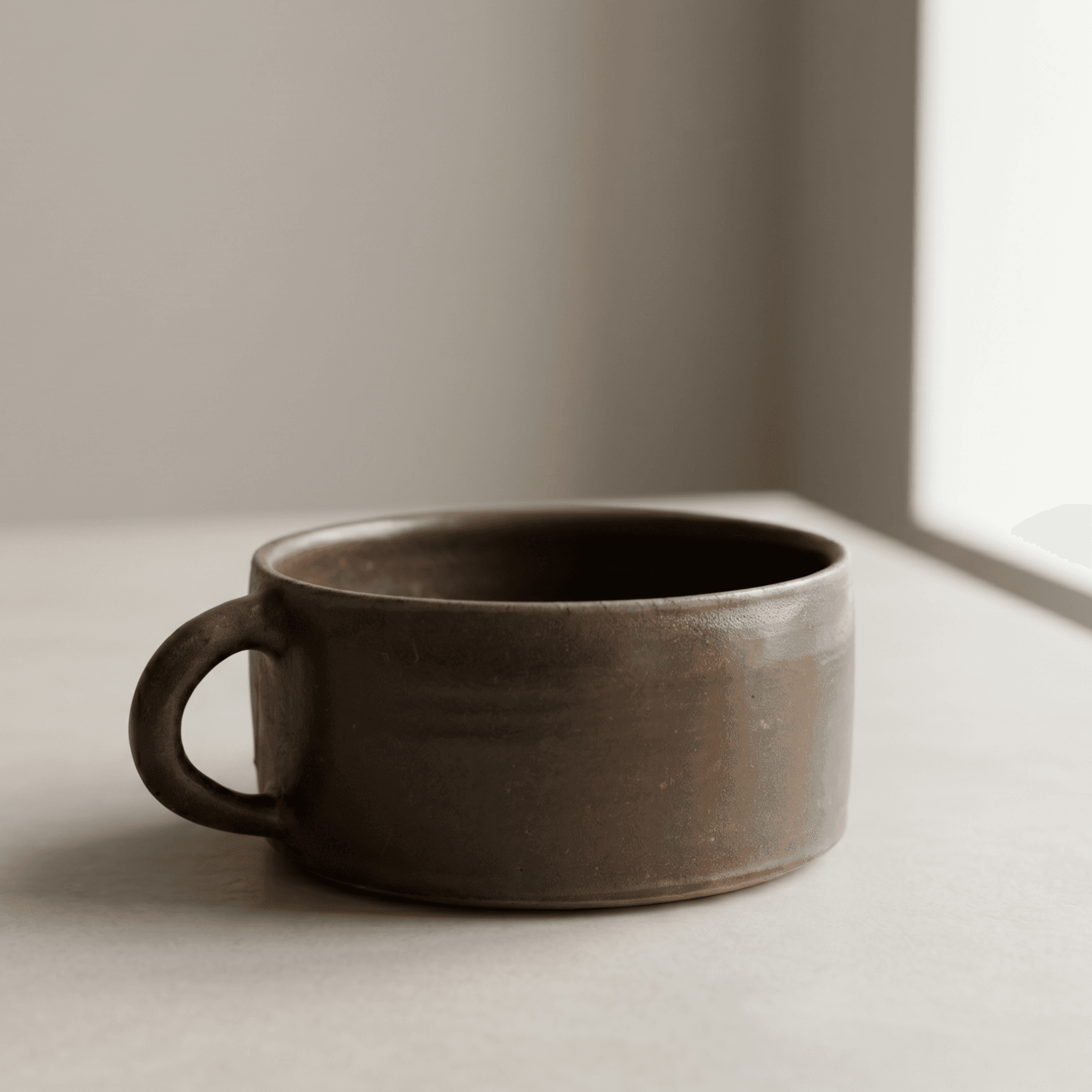 Brown Stoneware Mug — thumbnail 1