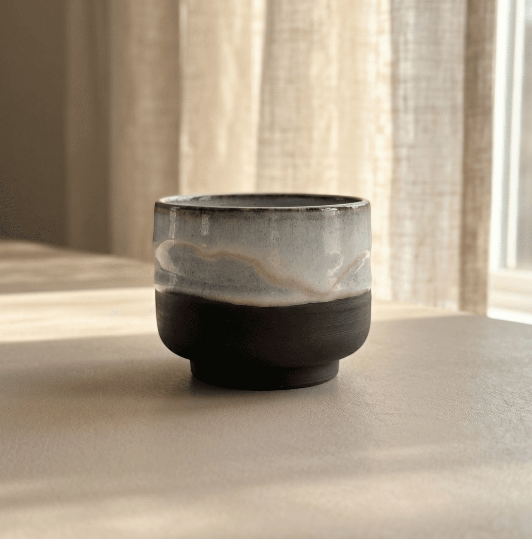 Black Stoneware Matcha & Coffee Cup — thumbnail 4