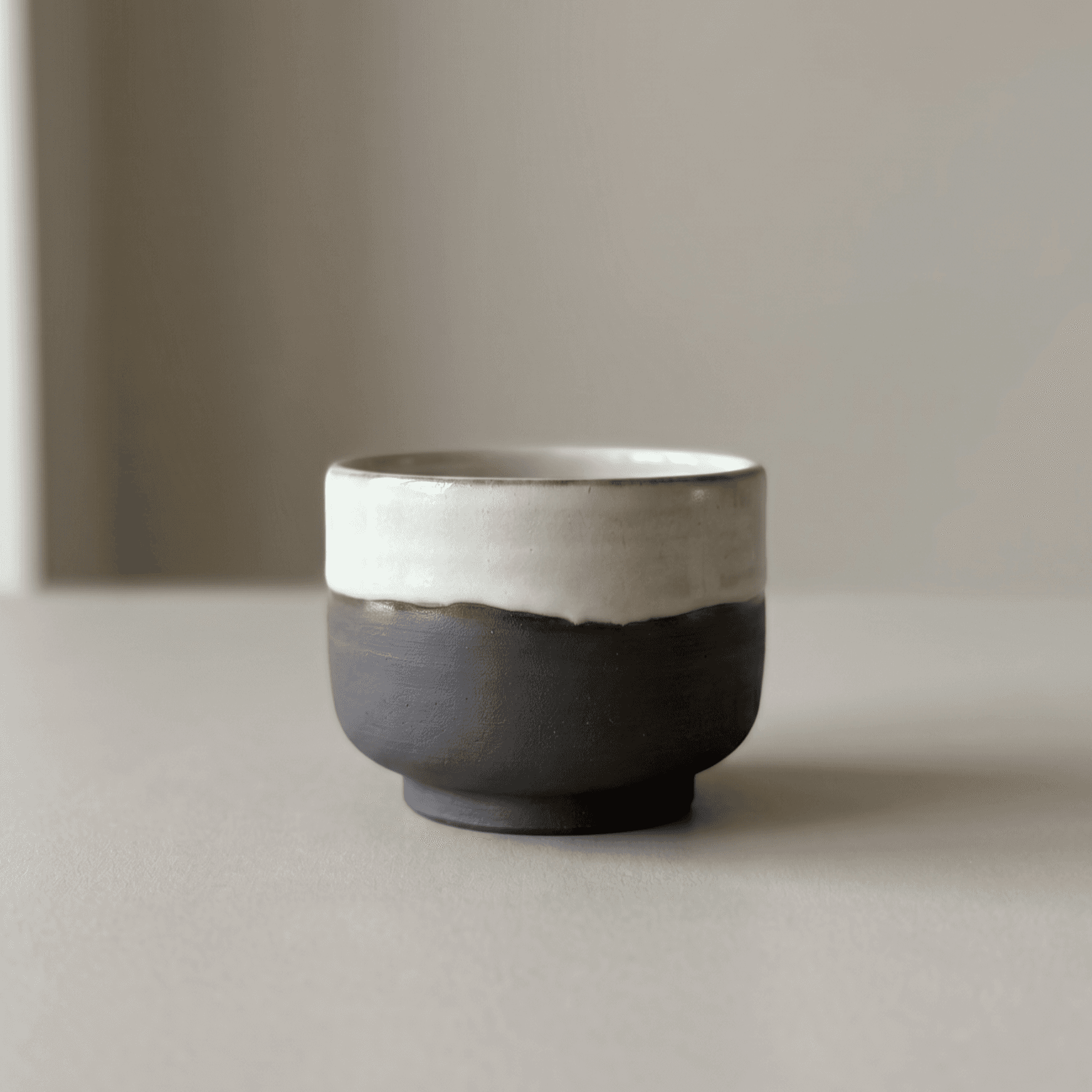 Black & White Stoneware Cup