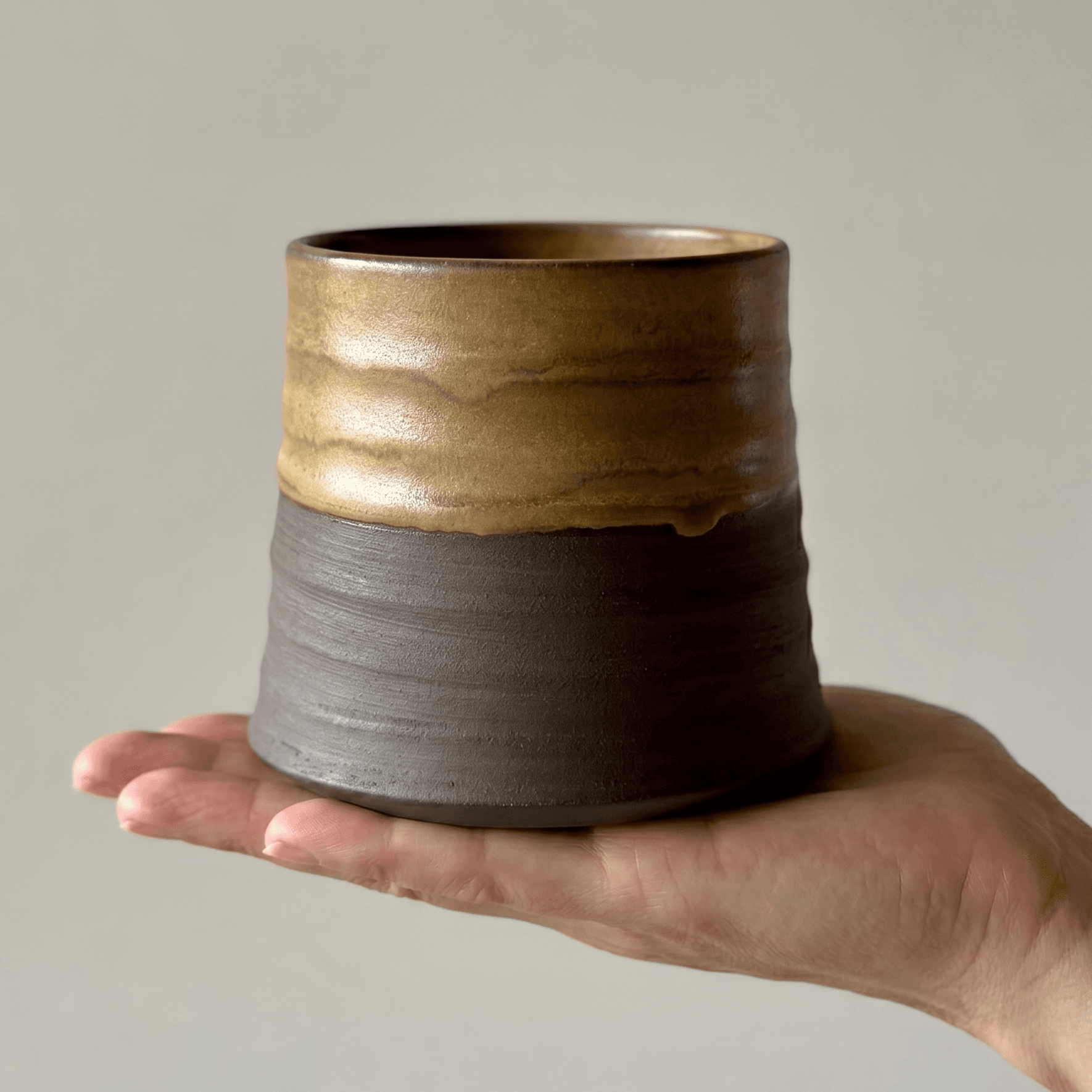Bronze Glaze Stoneware Cup — thumbnail 3