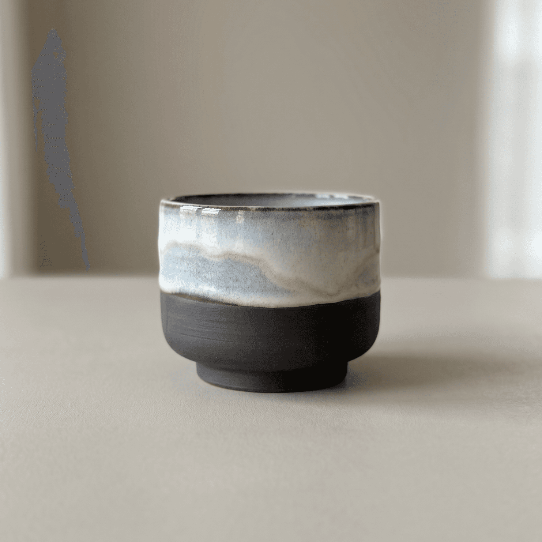 Black Stoneware Matcha & Coffee Cup — thumbnail 1