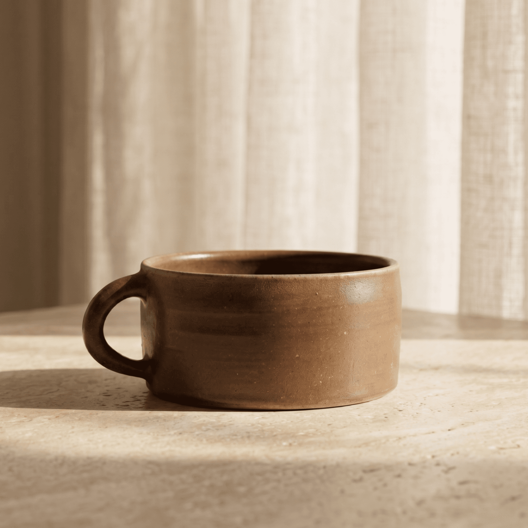 Brown Stoneware Mug — thumbnail 3