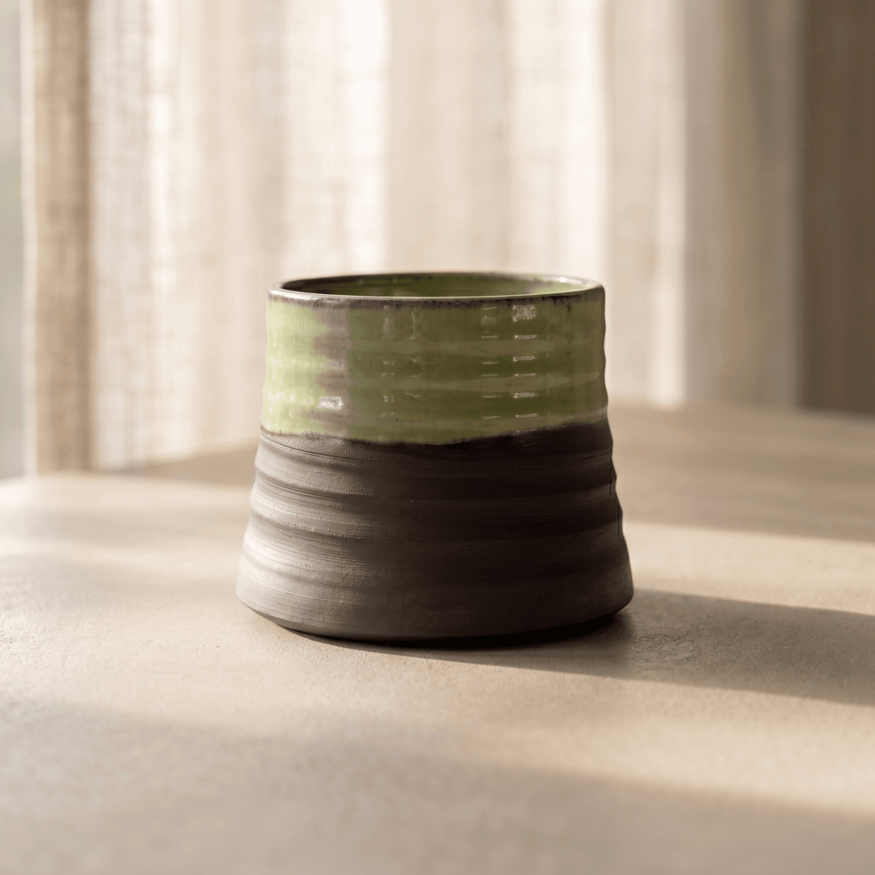 Yeşil Sırlı Stoneware Bardak — thumbnail 3