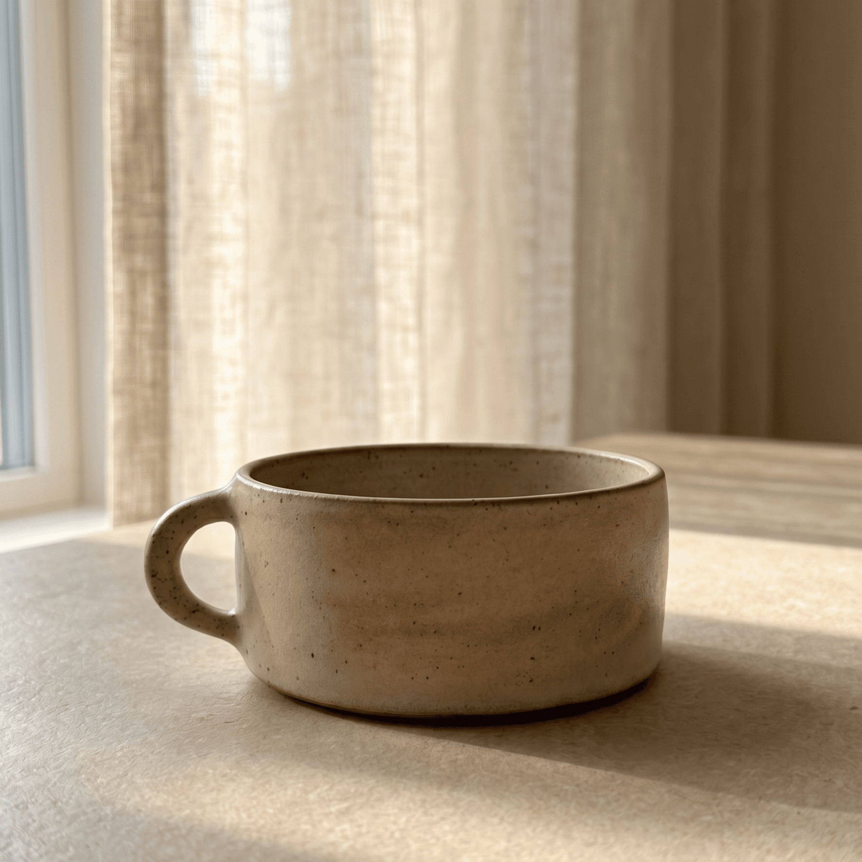Krem Stoneware Kupa — thumbnail 1