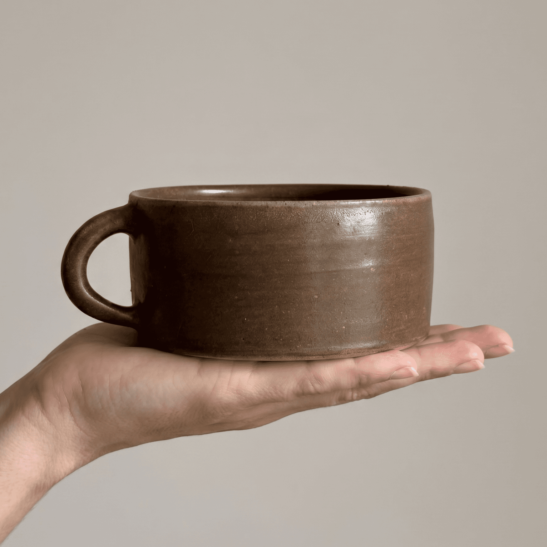 Brown Stoneware Mug — thumbnail 2