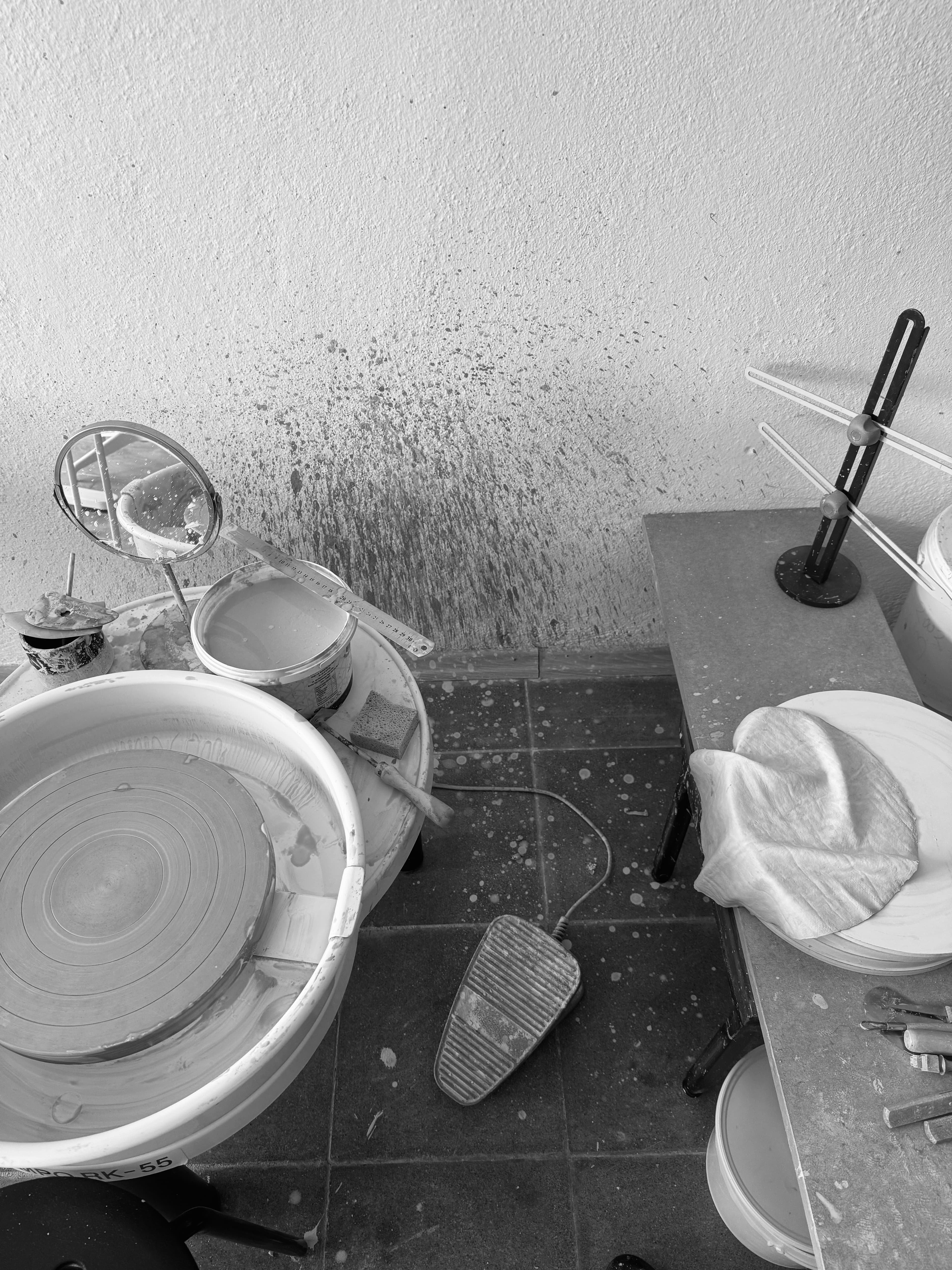 Raw clay vessels