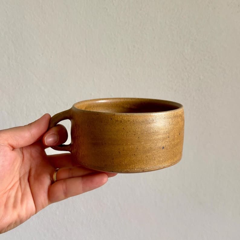 Warm Brown Stoneware Mug