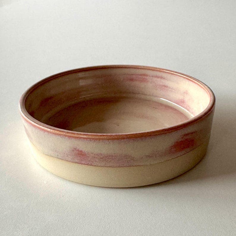 Pink Glazed Appetizer Plate
