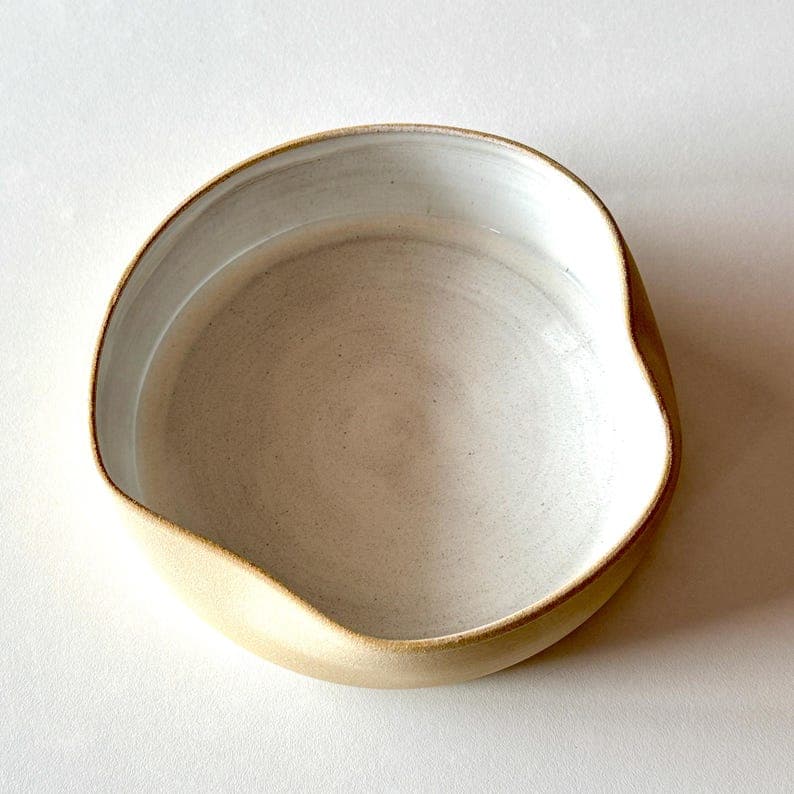 Asymmetrical Beige Plate