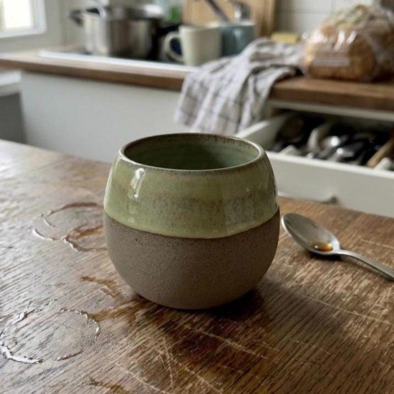 Glossy Green Ceramic Tumbler