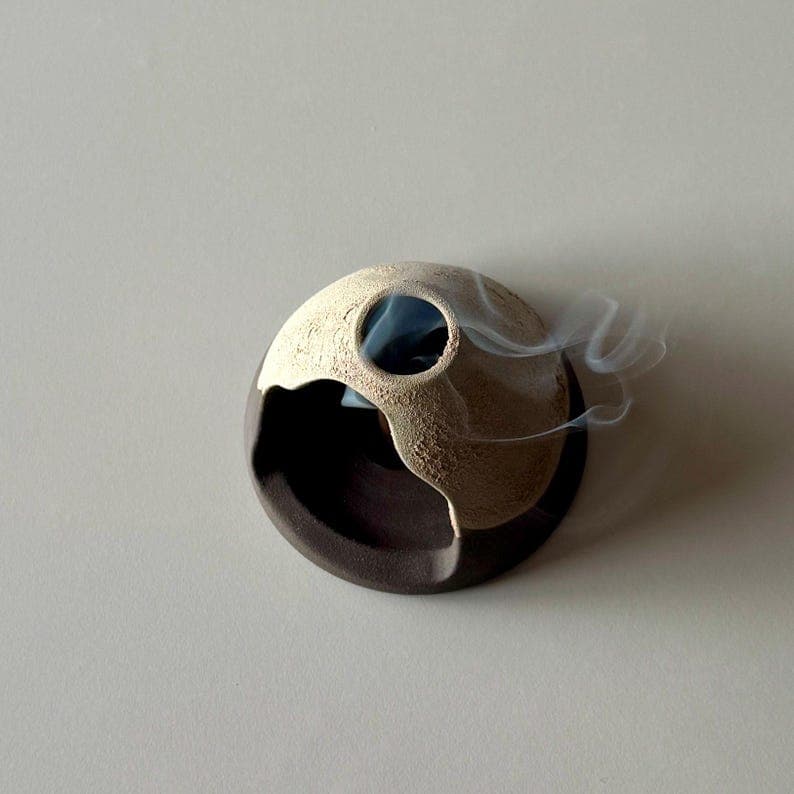 Moon Texture Backflow Incense Burner