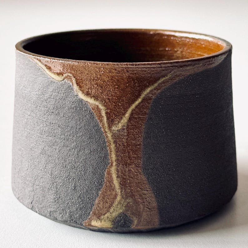 Rustic Black Clay Mug