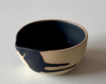 Matcha Bowl, Beige & Black