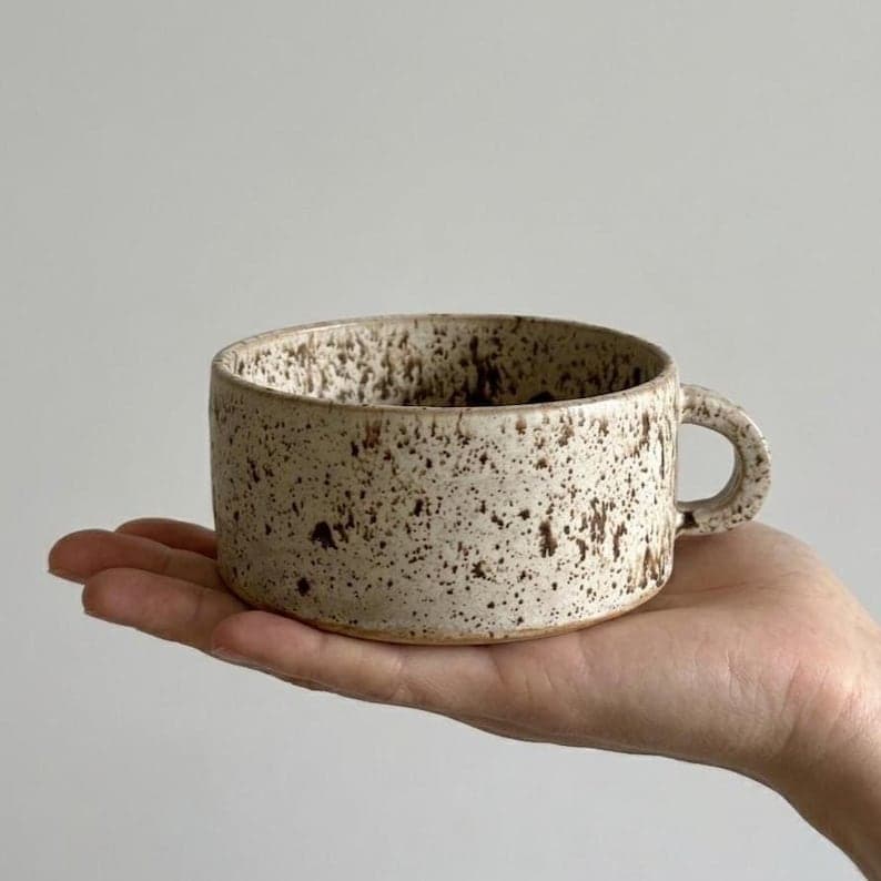 Speckled Neutral Stoneware Mug